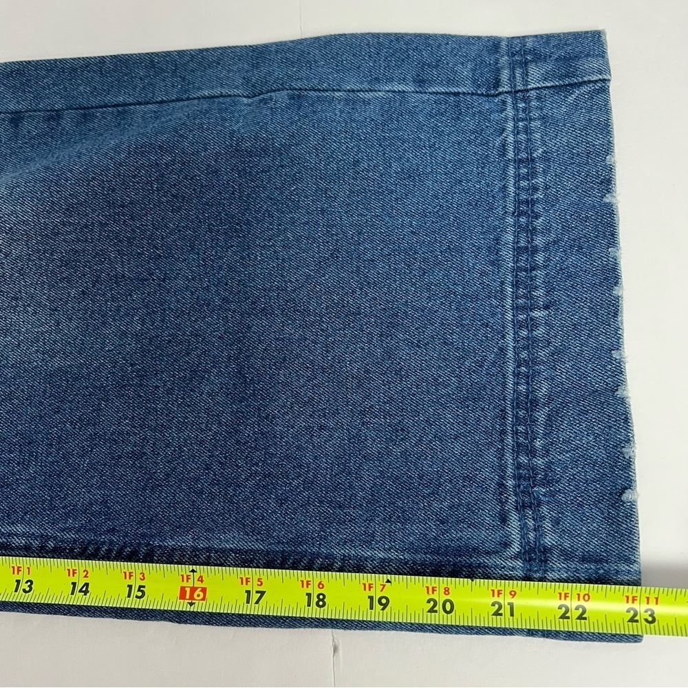 POPSUGAR Womens Crop Blue Jeans Size 2 Distressed Vintage Wash Wide Flare Leg - Picture 12 of 13